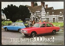 TRIUMPH 2000 Mk 2 Car Sales Brochure Nov 1973  Ref T923/11.73/ENG
