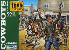 1/72 Cowboys 52-Piece Set Plastic Models