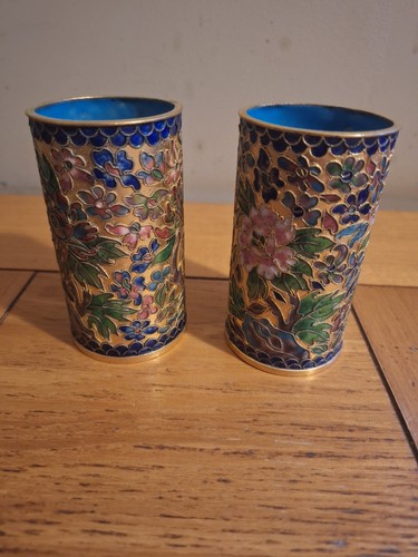 Pair vintage cloisonne - of,