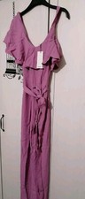 Mango Pink Jumpsuit Size Small