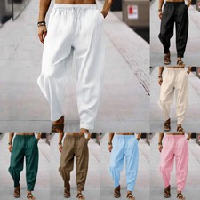 Men's Linen Pants Drawstring