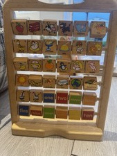 Wooden Alphabet Abacus for Children Learn Letters, Words, and Numbers Kiddicare