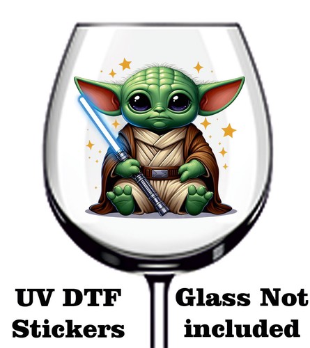 Colourful baby yoda - colourful, uv-dtf