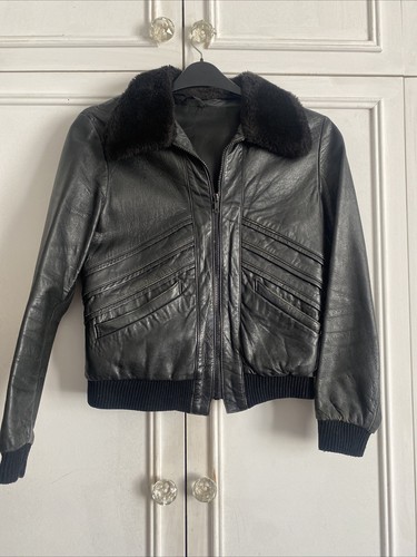 Vintage black leather - vintage, jacket