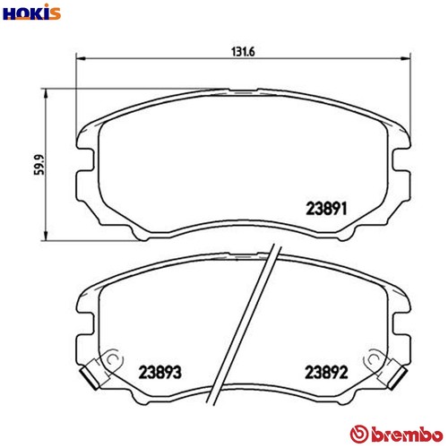 Brake pad set - set, 30