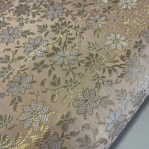 Floral brocade fabric metallic - fabric,