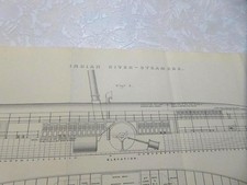 1895 INDIAN RIVER STEAM BOATS, ORIGINAL ENGINEERING PLANS OF ENGINES CABINS RARE