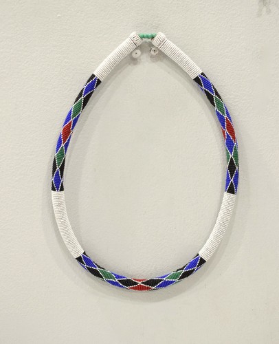 African zulu beaded necklace - african,