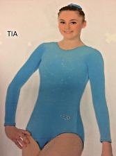 Beautiful New The Zone KINGFISHER TIA Long Sleeved Velour Gymnastics Leotard