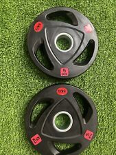 5kg olympic rubber weight plates x 2