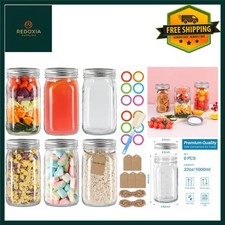 Wide Mouth Glass Mason Jars