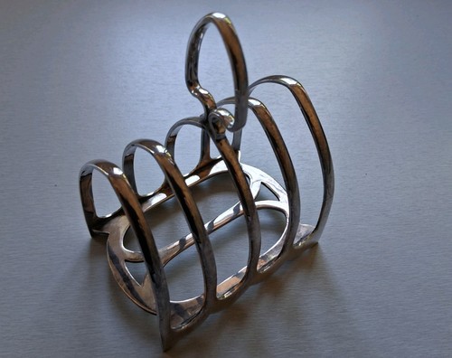 Antique silver plated toast - plated,