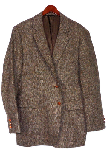 Harris tweed 100 wool brown - 100%,