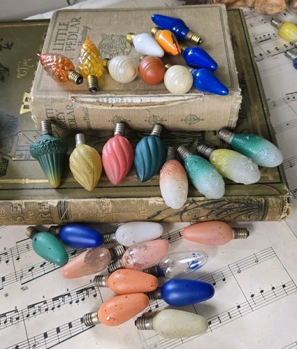 Vintage christmas light bulbs - vintage,
