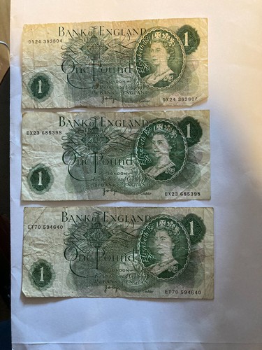 Old one pound notes - old,