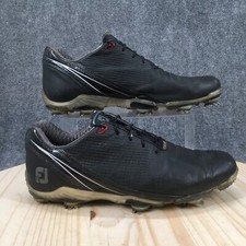 FootJoy Shoes Mens 11 M DNA 2.0 Golf Cleats Black Leather Low Top Spikes 53385