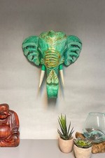 Elephant Wall Mask - Green