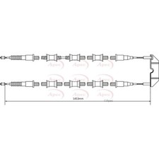 Apec Brake Cable CAB1488 -