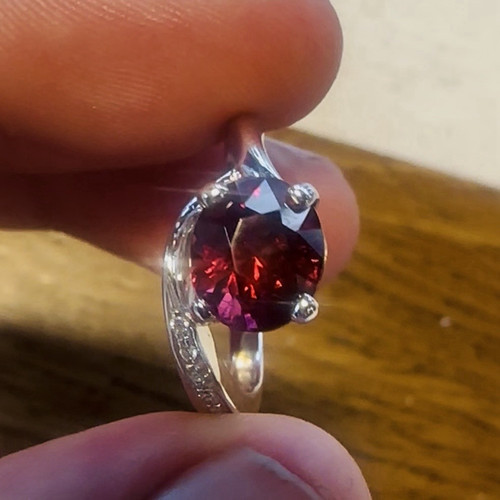 18ct white gold rubelite and - white,