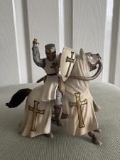 SCHLEICH 2003 RITTER CRUSADER ON HORSEBACK FIGURE
