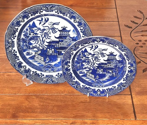 Vtg burleigh ware blue willow - ware,
