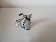 Cat, silver coloured chrome cat from NEXT