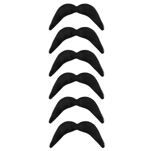 Black stick moustache multi - black,