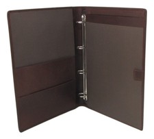 Brown Leather Guest information Room folder option to personalise Text or Logo