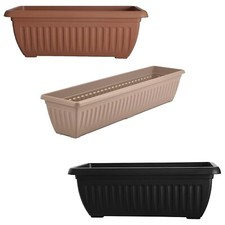 70CM LARGE GARDEN PLASTIC RECTANGULAR PATH & PATIO PLANTER   ATHEN STYLE OUTDOOR