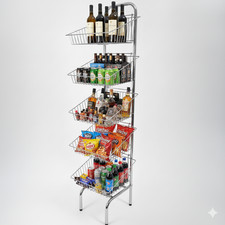 5 Tier Wire Basket Stand