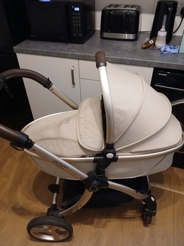 Egg pram with travel system - with,