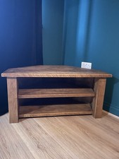 Solid Timber Oak (?) Corner TV