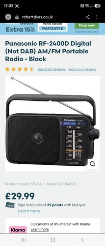 Panasonic rf2400d portable - panasonic,