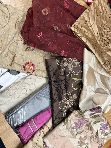 Embroidered linen cotton - embroidered,