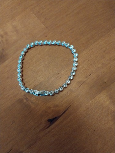 Ladies silver tone tennis - tone,