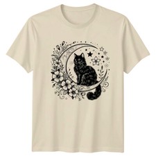 Black Cat On Crescent Moon