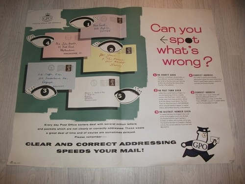Original 1960 gpo poster - 1960's,