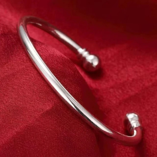 New silver smooth torque - new,