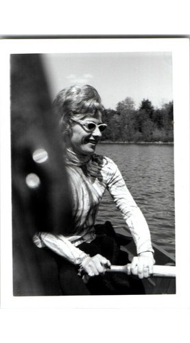 1960s woman snapshot - snapshot:, boat