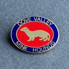 Dove Valley Mink Hounds hunting enamel lapel pin badge otter
