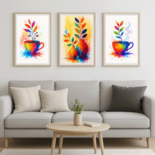 Rainbow Watercolor Posters Set