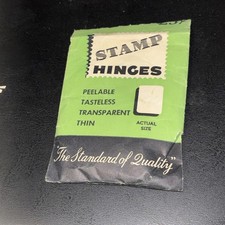 Opened Envelope of Vintage Dennison Stamp Hinges , No. 4 , Near 50% Full