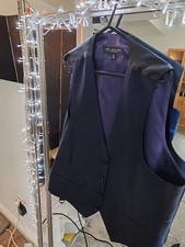 Michael Kors Men's Waistcoat Size XL Midnight Blue 100% Wool