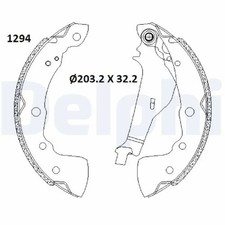 Brake shoes LS2181 DELPHI for