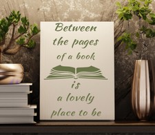 Books Stencil Saying Quote
