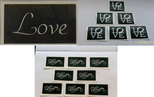 Love word stencils 3 - x,