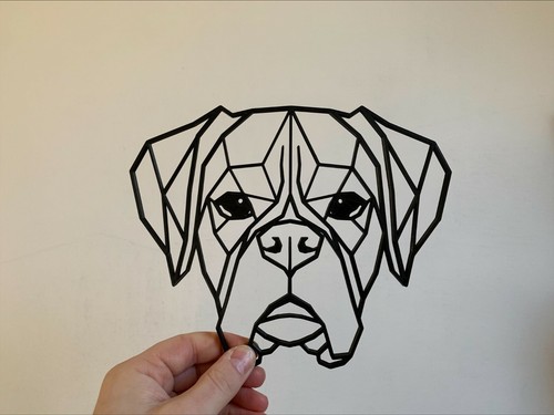 Geometric boxer dog - geometric,