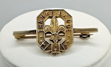 Vintage 1966 Sterling Silver Gilt Boy Scouts Badge With Box