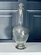 Vintage Antique Edwardian Etched Glass Decanter VGC