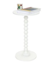 Round Side Table, Small Drink Table for Small Spaces, Modern Accent Nightstand w